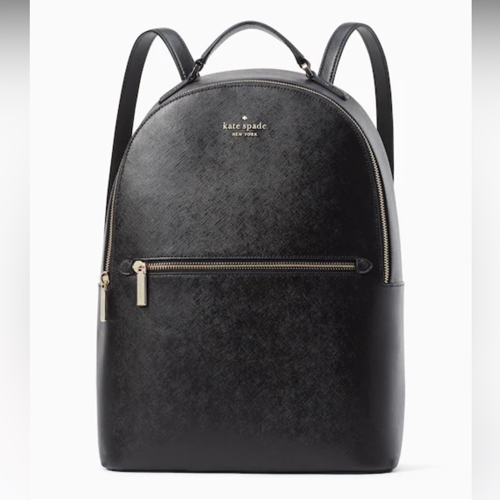 Kate Spade Perry Leather Large Black Backpack